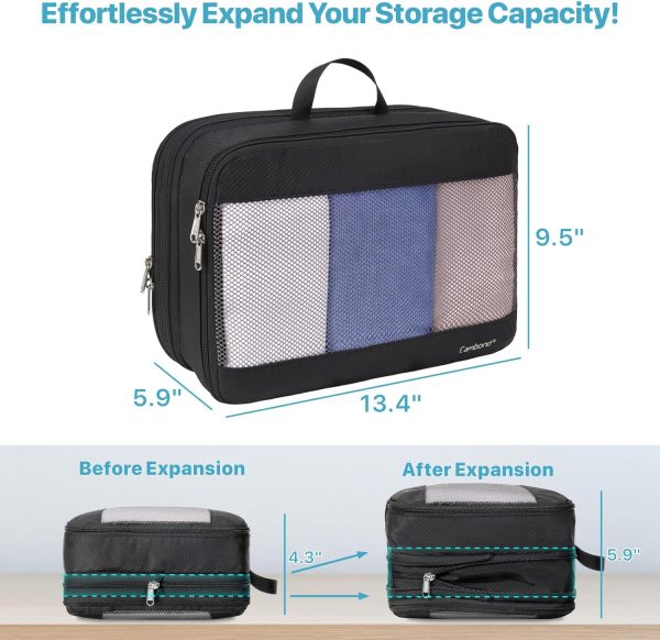 Double Sided Expandable Packing Cubes - Separate Clean and Dirty Clothes See Through Mesh Compression Packing Cubes for Travel, Efficient Packing Organizers for Road Trip, Cruise, Camping - Image 5