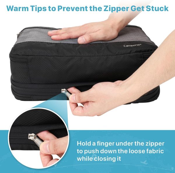 Double Sided Expandable Packing Cubes - Separate Clean and Dirty Clothes See Through Mesh Compression Packing Cubes for Travel, Efficient Packing Organizers for Road Trip, Cruise, Camping - Image 7